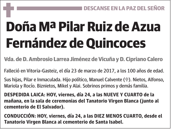 Mª Pilar Ruiz de Azua Fernández de Quincoces