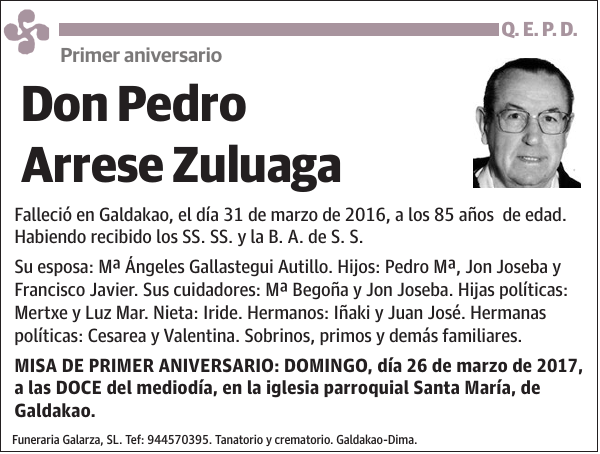 Pedro Arrese Zuluaga