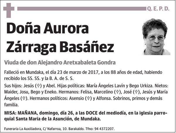 Aurora Zárraga Basáñez