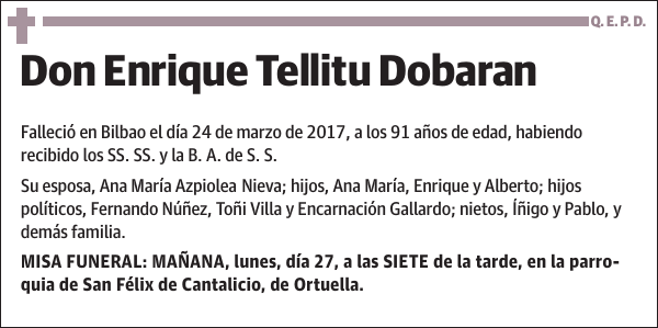 Enrique Tellitu Dobaran