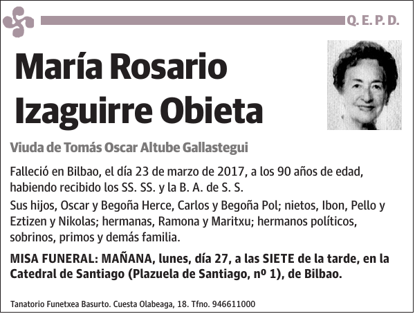 María Rosario Izaguirre Obieta