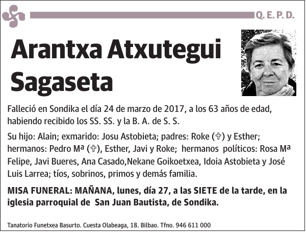 Arantxa Atxutegui Sagaseta