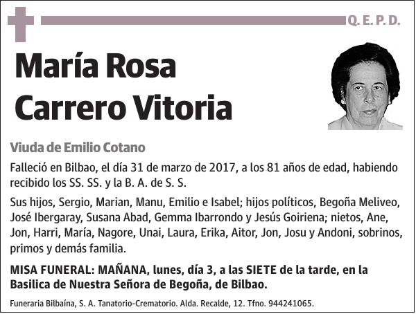 María Rosa Carrero Vitoria