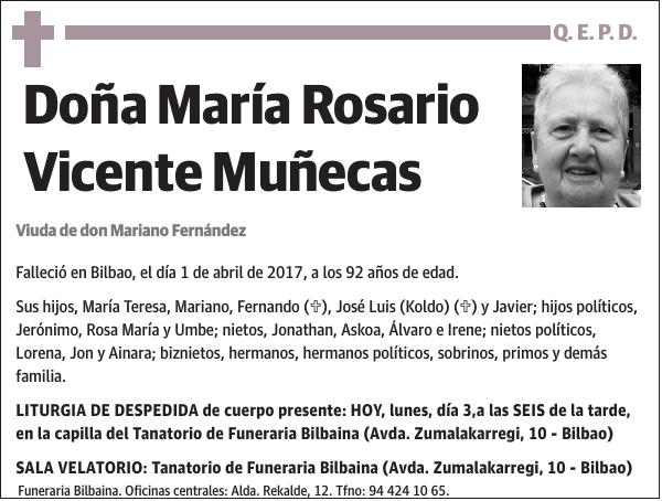 María Rosario Vicente Muñecas