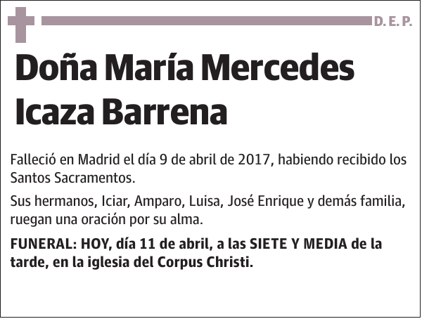 María Mercedes Icaza Barrena