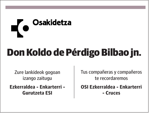 Koldo de Pérdigo Bilbao