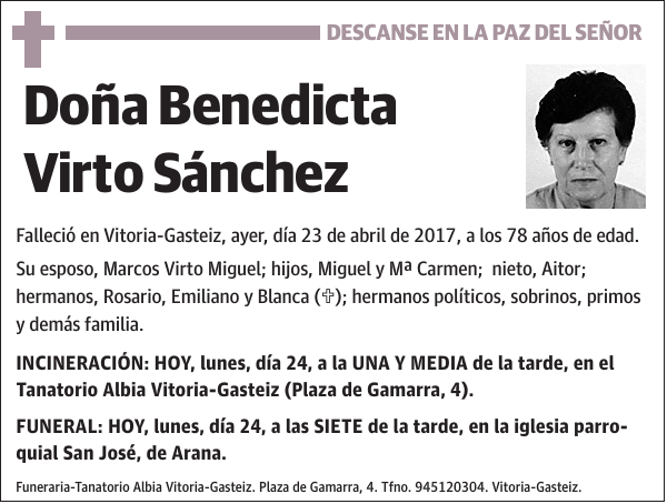 Benedicta Virto Sánchez