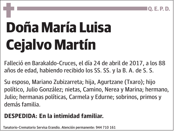 María Luisa Cejalvo Martín