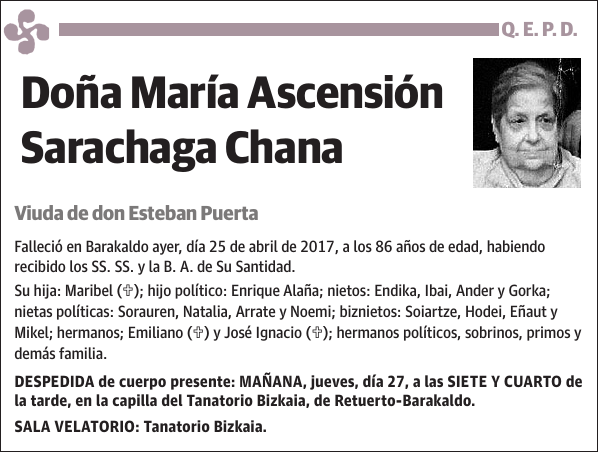 María Ascensión Sarachaga Chana