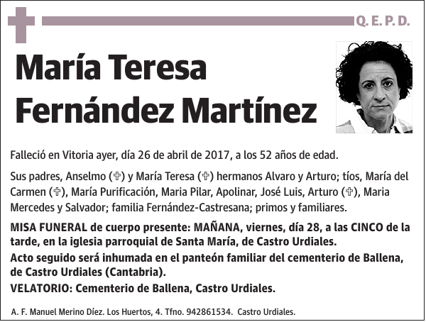 María Teresa Fernández Martínez