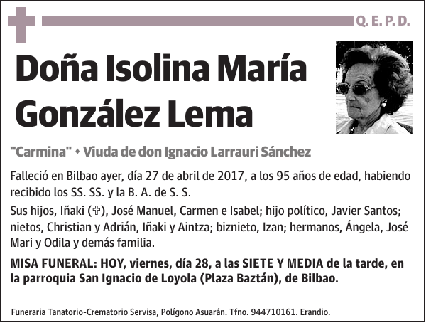 Isolina María González Lema