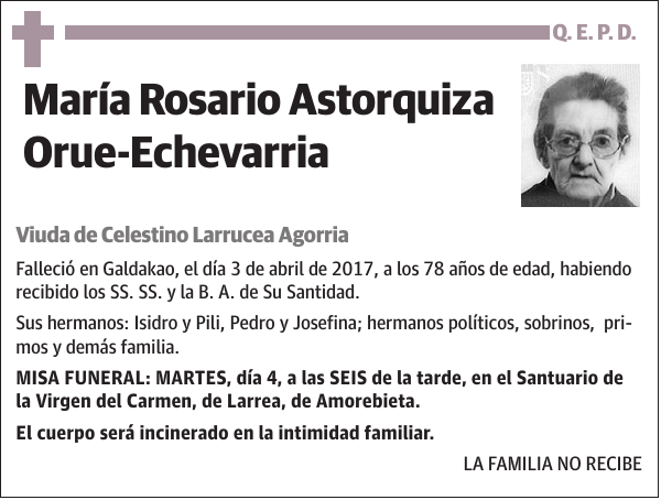 María Rosario Astorquiza Orue-Echevarria