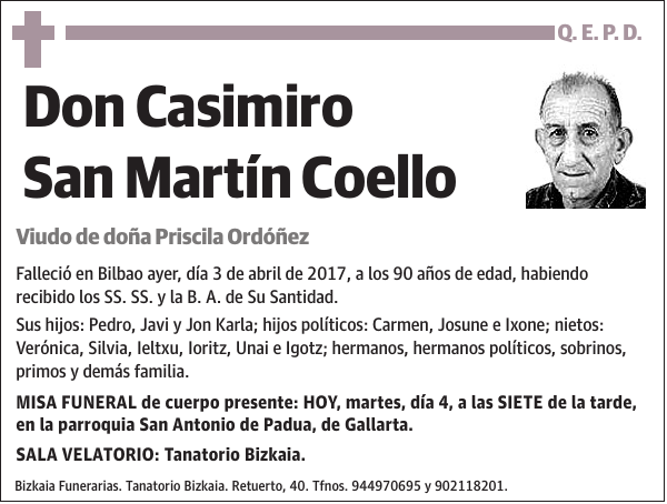 Casimiro San Martín Coello