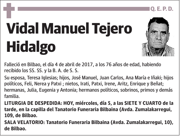 Vidal Manuel Tejero Hidalgo