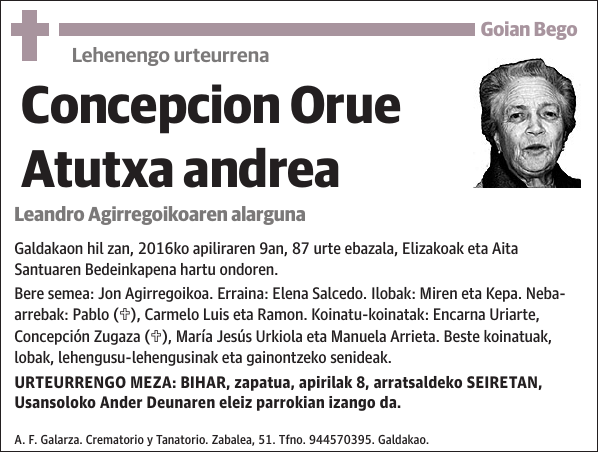 Concepcion Orue Atutxa