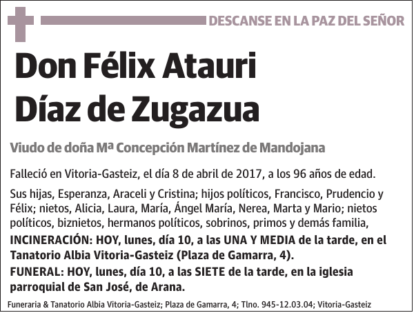 Félix Atauri Díaz de Zugazua