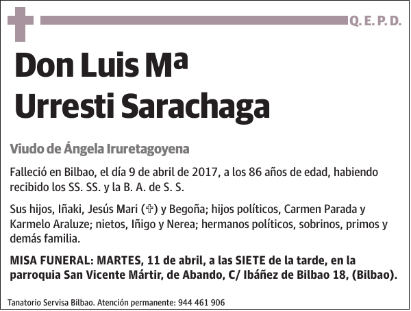 Luis Mª Urresti Sarachaga