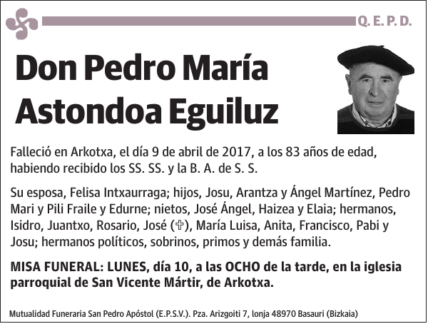 Pedro María Astondoa Eguiluz