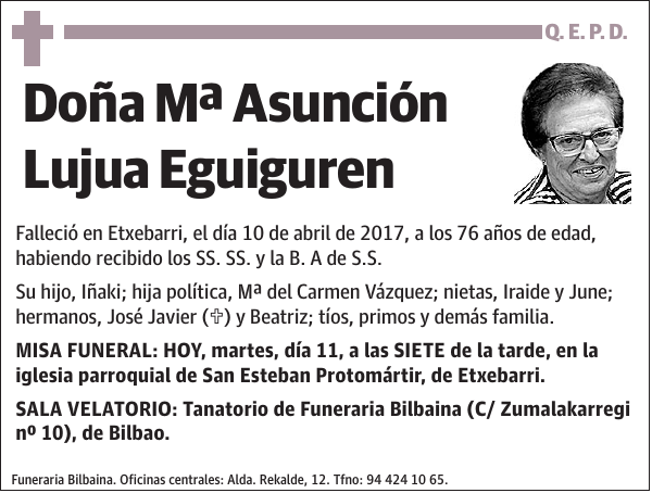 Mª Asunción Lujua Eguiguren