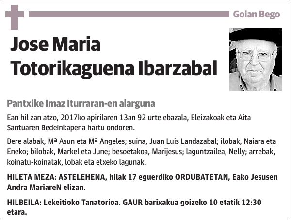 Jose Maria Totorikaguena Ibarzabal