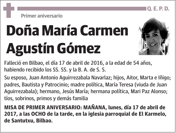 María Carmen Agustín Gómez