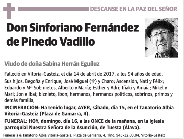 Sinforiano Fernández de Pinedo Vadillo