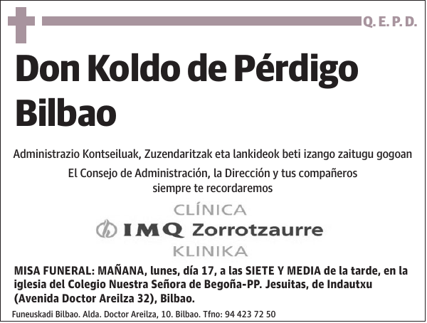 Koldo de Pérdigo Bilbao