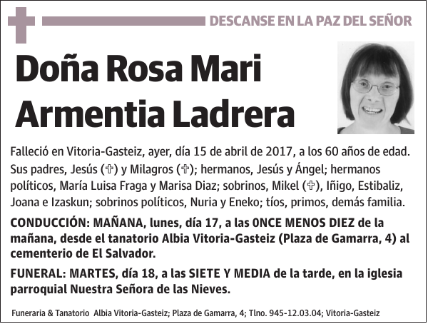 Rosa Mari Armentia Ladrera