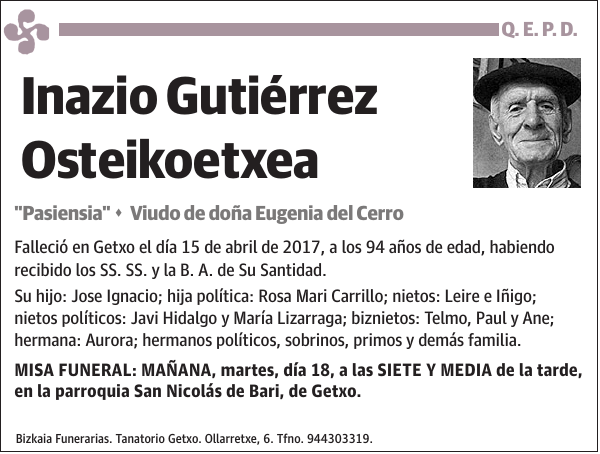 Inazio Gutiérrez Osteikoetxea