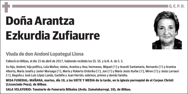 Arantza Ezkurdia Zufiaurre