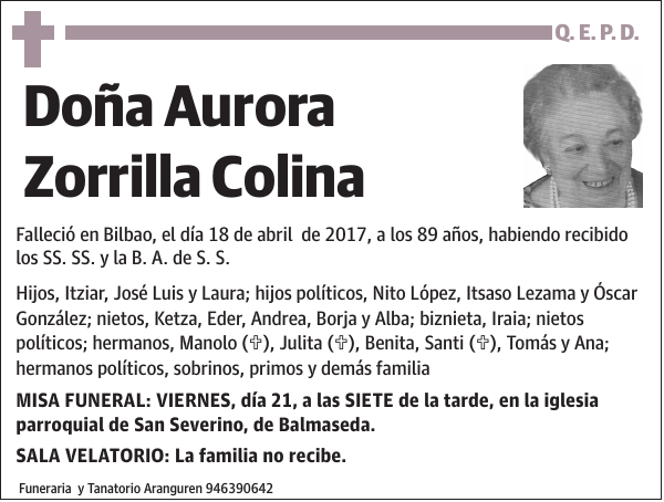 Aurora Zorrilla Colina