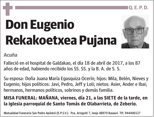 Eugenio Rekakoetxea Pujana