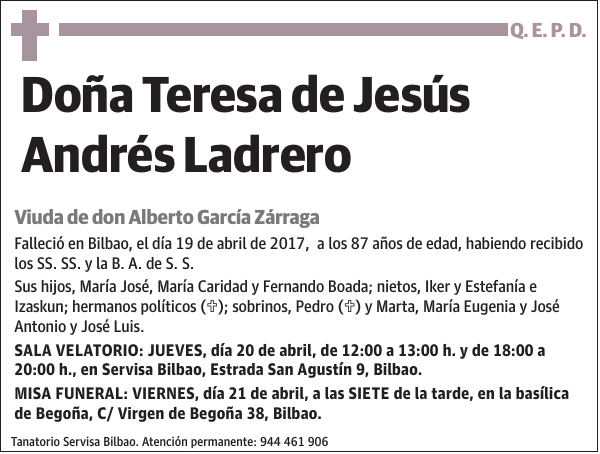 Teresa de Jesús Andrés Ladrero