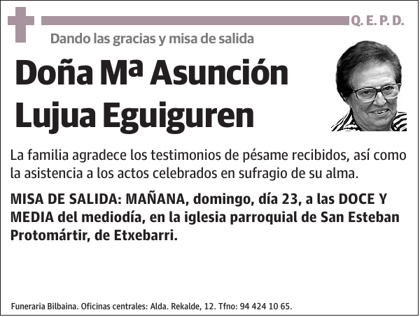 Mª Asunción Lujua Eguiguren