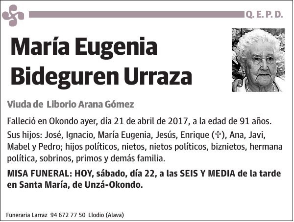 María Eugenia Bideguren Urraza