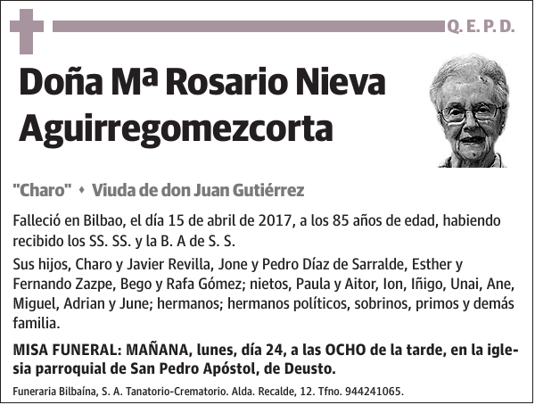 Mª Rosario Nieva Aguirregomezcorta