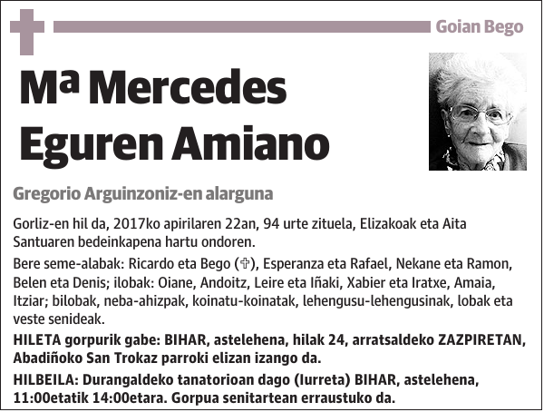 Mª Mercedes Eguren Amiano