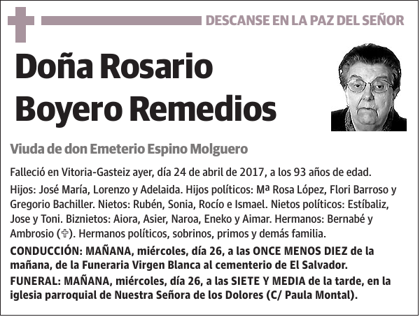 Rosario Boyero Remedios