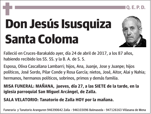 Jesús Isusquiza Santa Coloma