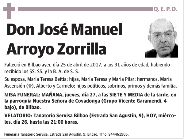 José Manuel Arroyo Zorrilla