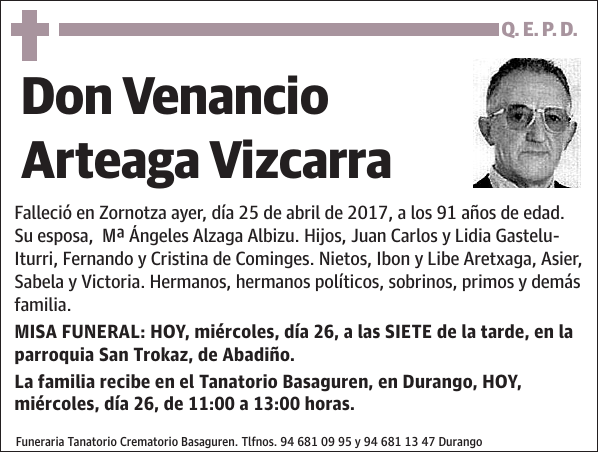 Venancio Arteaga Vizcarra