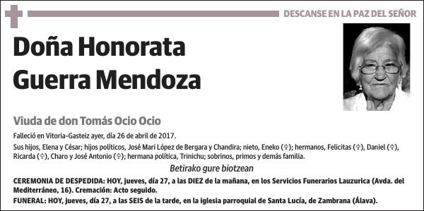 Honorata Guerra Mendoza