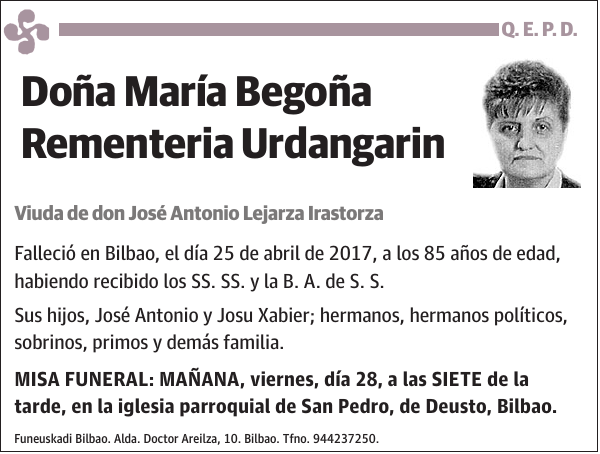 María Begoña Rementeria Urdangarin