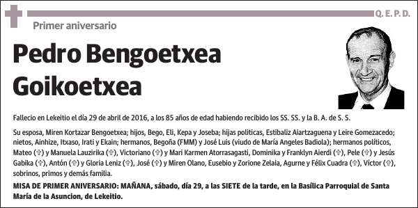 Pedro Bengoetxea Goikoetxea