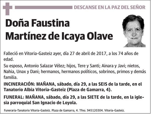 Faustina Martínez de Icaya Olave