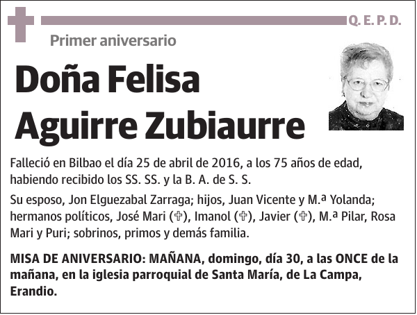 Felisa Aguirre Zubiaurre