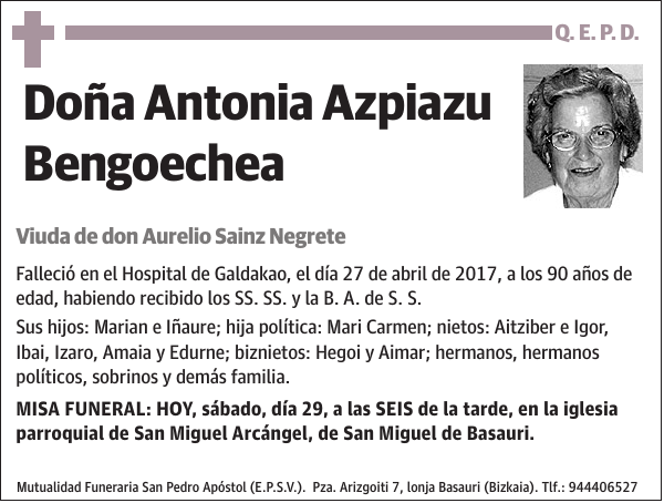 Antonia Azpiazu Bengoechea