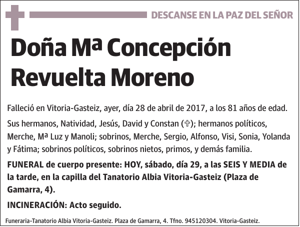 Mª Concepción Revuelta Moreno