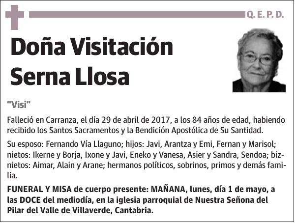 Visitación Serna Llosa