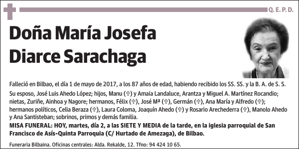 María Josefa Diarce Sarachaga